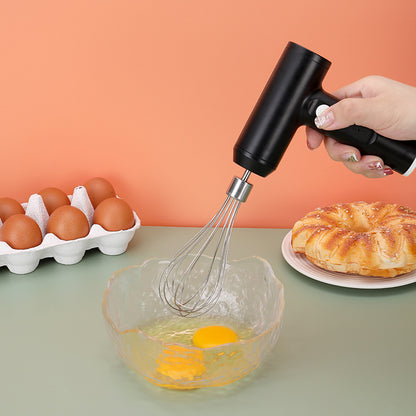 USB-Rechargeable Handheld Mixer: 3-Speed Electric Egg Beater with Dual Whisks